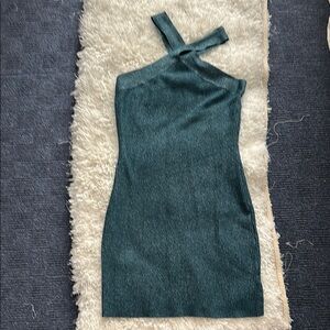 Elegant Teal Halter Dress